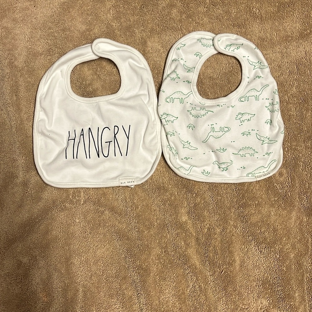 Rae Dunn bibs (2)